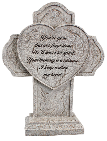 Resin Grave Cross/12 1/2 inch Standing   (48404)