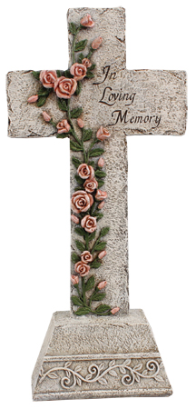 Resin Grave Cross/13 3/4 inch Standing   (48407)