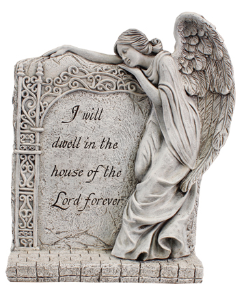 Resin Grave Statue/13 1/2 inch Standing Angel   (48409)