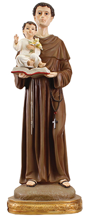 Resin/Fibreglass Statue/Coloured/St.Anthony 24 inch   (48551)