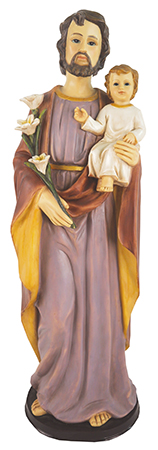 Resin/Fibreglass Statue/Coloured/Saint Joseph 24 inch   (48555)
