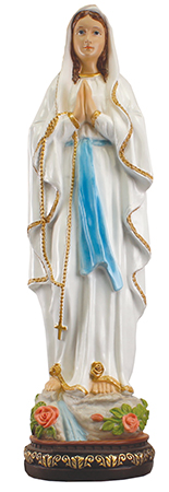 Resin/Fibreglass Statue/Coloured/Lourdes 24 inch   (48557)