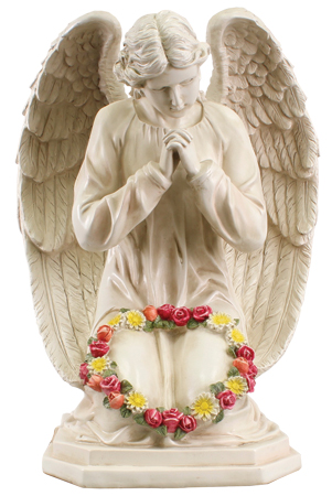 Resin Grave Statue - 24 inch Praying Angel   (48576)