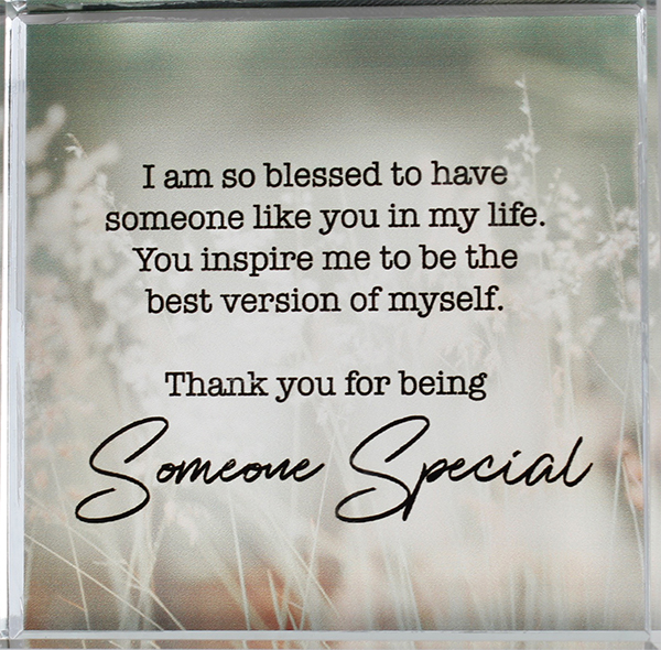Glass Block Paperweight/Someone Special   (50680)