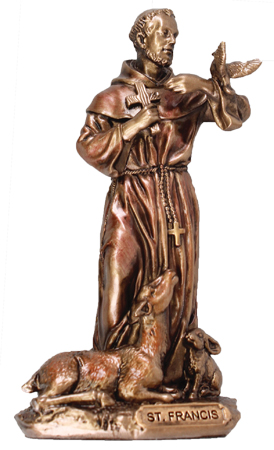 Veronese Resin Statue/3 1/2 inch St.Francis   (52653)