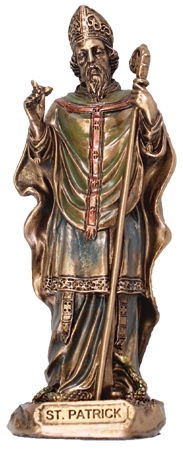 Veronese Resin Statue/3 1/2 inch St. Patrick   (52662)