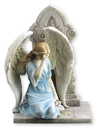 Veronese Resin Statue 7 inch Weeping Angel   (52691)