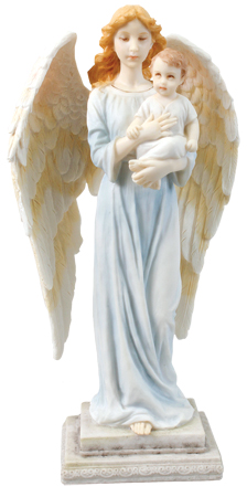 Veronese Resin Statue 10 1/2 inch Angel & Child   (52694)