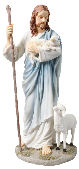 Veronese Resin Statue 11 inch Good Shepherd   (52742)