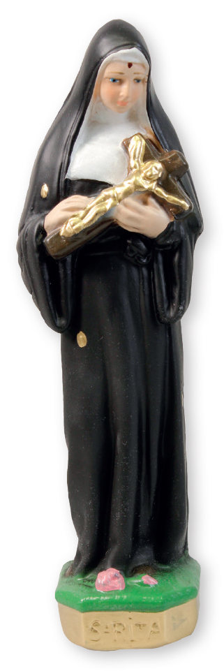 7 3/4 inch Plaster Statue/St. Rita   (5522)