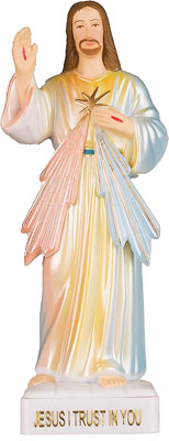 6 3/4 inch Plastic Statue Divine Mercy   (5532/DM)