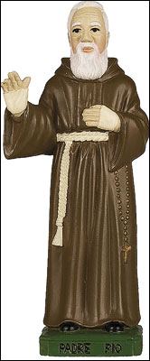 6 inch Plastic Statue Saint Pio   (5532/PIO)