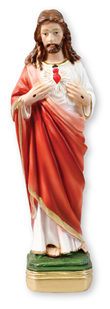 8 1/2 inch Plaster Statue/Sacred Heart   (5541)