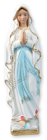 8 1/2 inch Plaster Statue/Lourdes   (5542)
