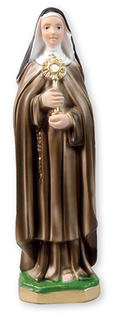 8 inch Plaster Statue/St. Clare   (5555)