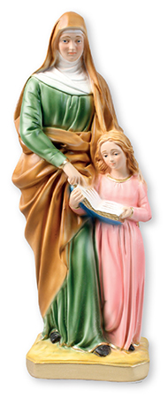 12 inch Plaster Statue/St. Anne   (5577)