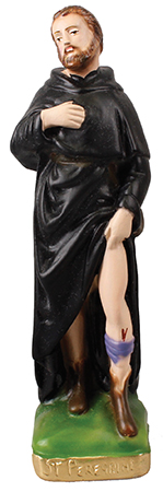 8 inch Plaster Statue/Saint Peregrine   (5588)