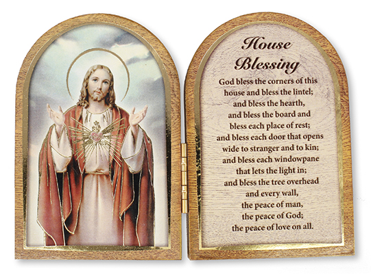 Folding Wood Plaque/House Blessing   (56111)