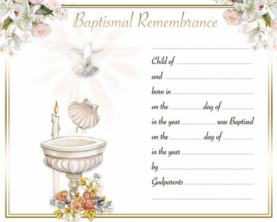 Baptismal Certificate (5814)