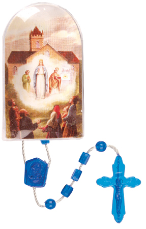 Plastic Corded Rosary - Knock   (5962)