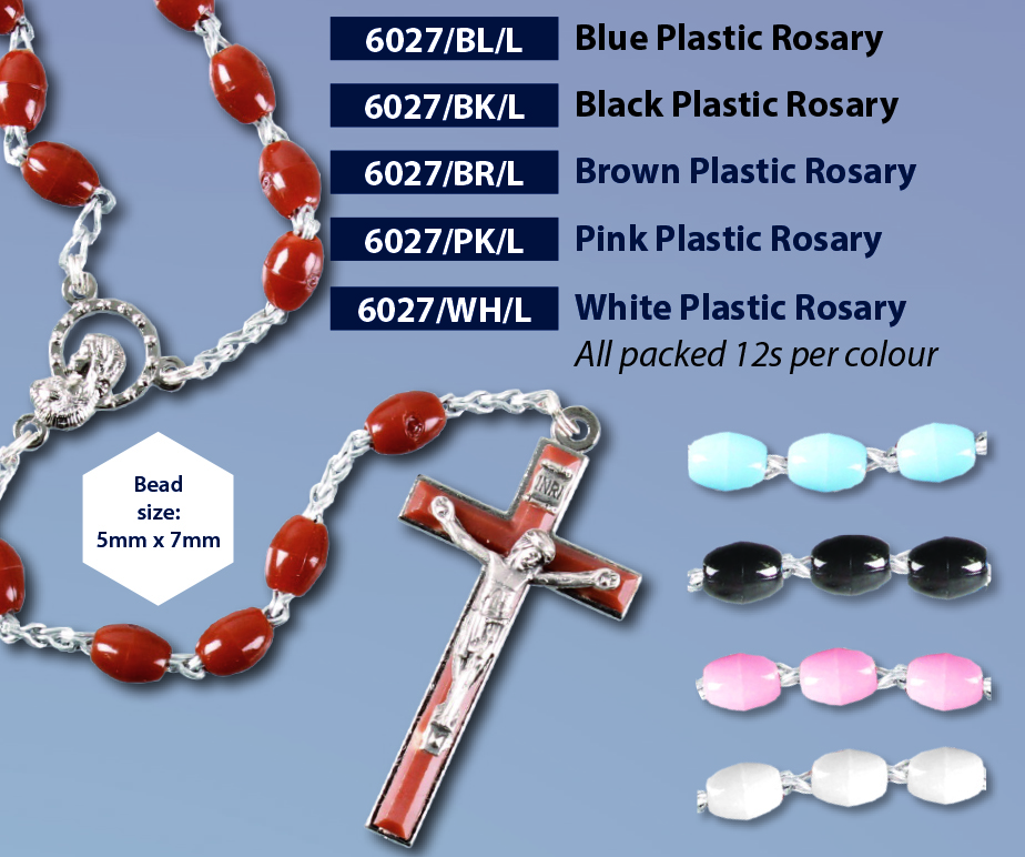 LOOSE ROSARY - WHITE   (6027/WH/L)