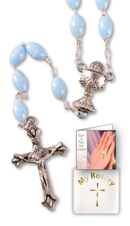 Plastic Rosary - Blue   (6032/BL)