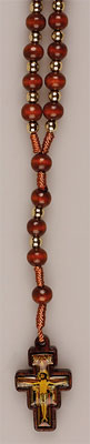 Wood Corded Rosary/Brown   (6033)