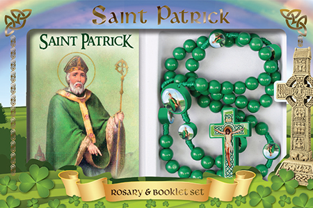 Resin Corded Rosary/Green/St.Patrick   (60681)