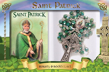 Acrylic Rosary AB Finish/Green/St.Patrick   (60682)