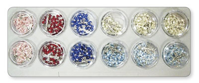 Display of 12 Assorted Glass Rosaries   (6076)