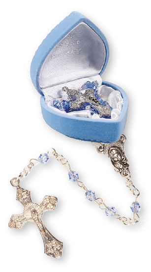 Glass Baby Rosary/Blue   (6115/BLUE)