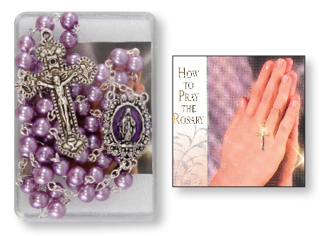 Glass Rosary/Purple/7mm - (6175/PURPLE)
