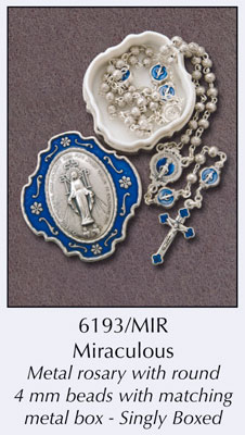 Metal Rosary/Miraculous/With Matching Box   (6193/MIR)