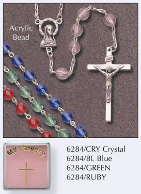 Acrylic Rosary/Ruby   (6284/RUBY)