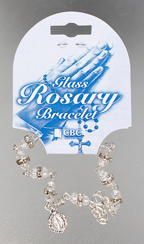 Rosary Bracelet/Crystal with Crystal Ring   (63662)