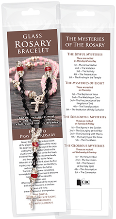 Bracelet/Complete Glass Rosary/Black   (63670)
