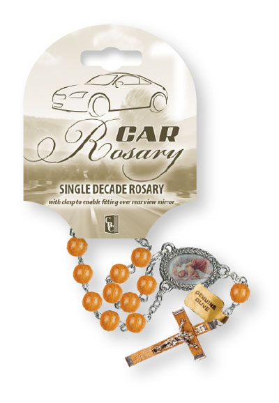 Car Rosary - Single Decade/Olive Wood   (63908)