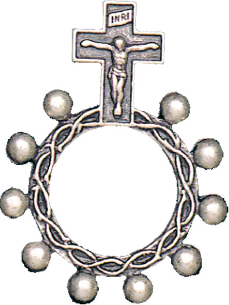 Rosary Ring - Oxidised   (6412)