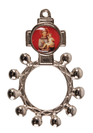 Oxidised Rosary Ring/St.Anthony   (6413/ANT)