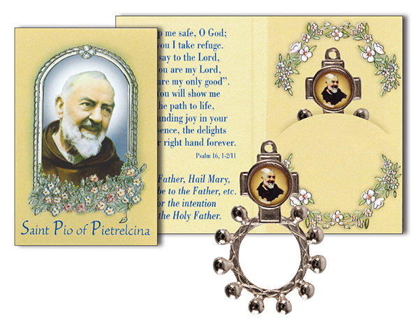 Rosary Ring/Booklet/Saint Pio   (6414/PIO)