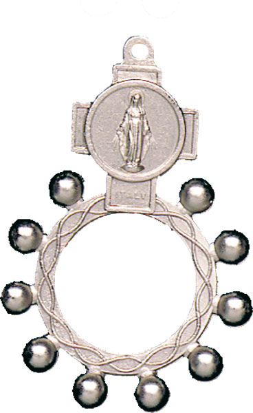 Oxidised Rosary Ring/Miraculous   (6416)