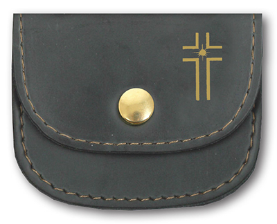 Rosary Purse/Black/Bonded Leather   (64295)