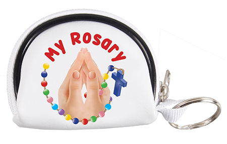 Rosary Purse/Bonded Leather/Praying Hands   (64425)