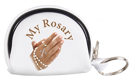 Rosary Purse/Bonded Leather/Praying Hands   (64426)