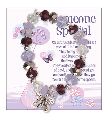 Glass Bracelet/Someone Special/With Motif/On card   (64586)