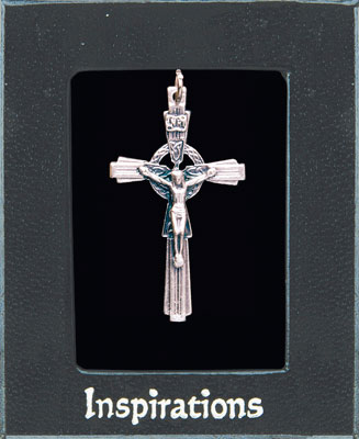 Necklet - Celtic Crucifix/Silver Finish   (6503)