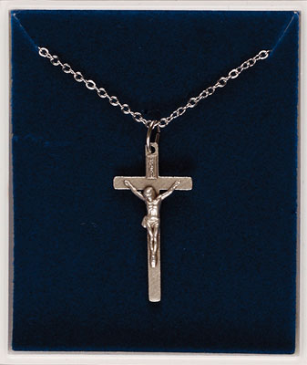 Necklet - Crucifix/Silver Finish   (65501)