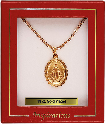 Necklet/18 ct Gold Plated/3/4 inch Miraculous   (6867)