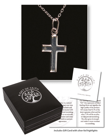 Sterling Silver Cross & Chain/Gift Boxed   (69101)