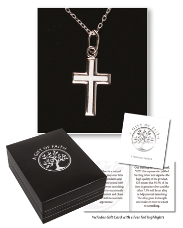Sterling Silver Cross & Chain/Gift Boxed   (69102)